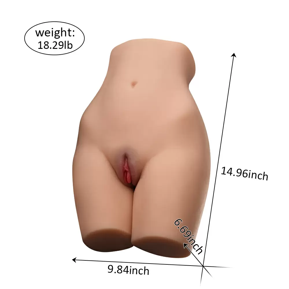 Tpe Realistic Adult Half Body Sex Toys Read Ass Vagina Male Masturbator Sex Doll For